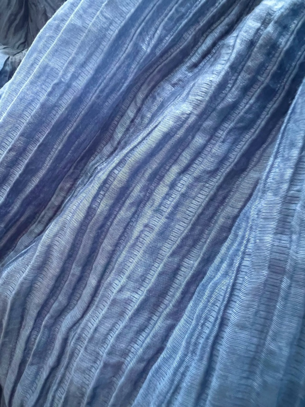 NWT Maje Dress — Riala Voile Dress in Blue, Long sleeve blue dress with skirt, S - Picture 14 of 16